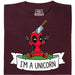 I'm a Unicorn - Vue de face T-Shirt Rouge foncé
