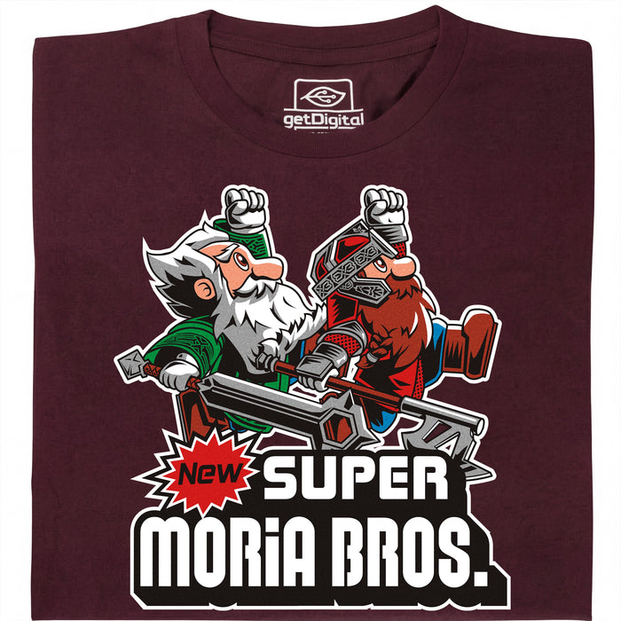 Super Moria Bros - Vue principale T-Shirt Rouge foncé