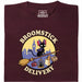 Broomstick Delivery - Le Chat Prend les Rênes du Service de Livraison - Vue principale T-Shirt Rouge Foncé