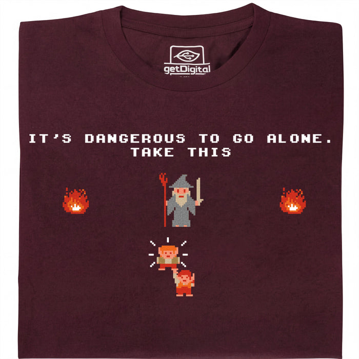 Take this Hobbit - Vista frontale T-Shirt Rosso Scuro