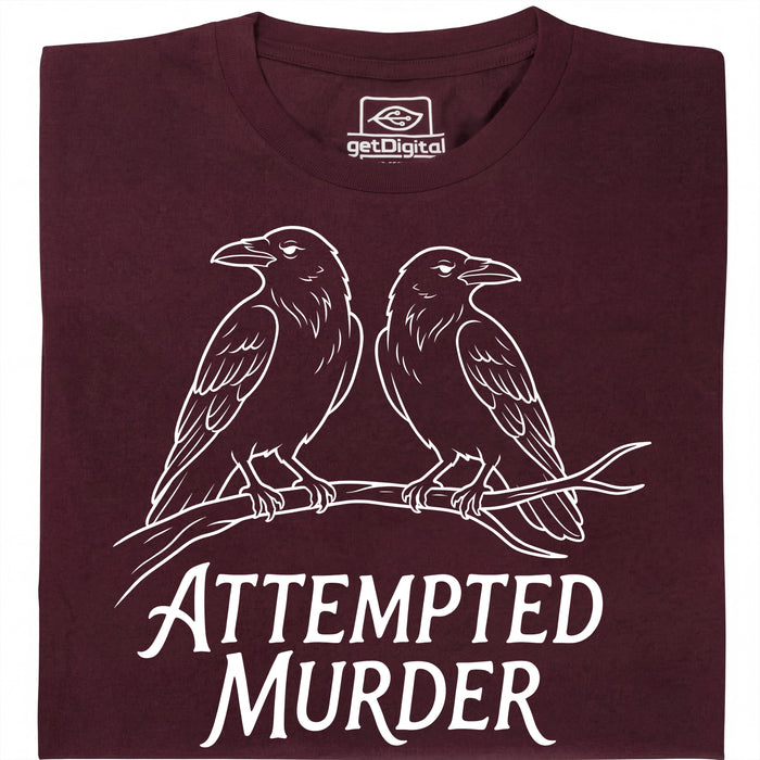 Attempted Murder - Vista principale T-shirt Rosso Scuro