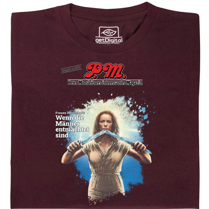 P.M. Magazine 1/1979 Il Dominio Femminile - Vista principale T-Shirt Rosso Scuro