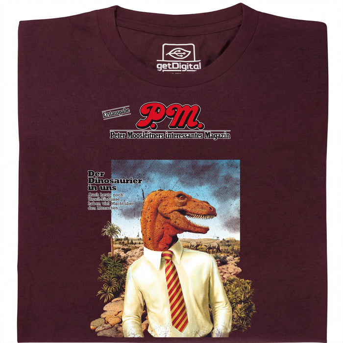 P.M. Magazine 11/1978 The Dinosaur Within Us - Main view T-Shirt Dark Red