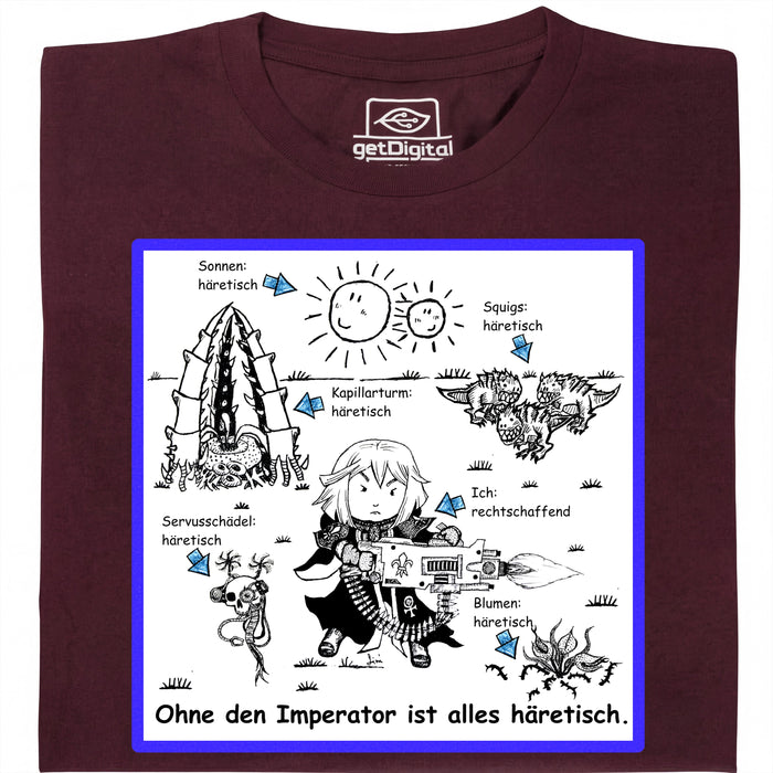Tutto è Eretico! - Vista Principale T-Shirt Rosso Scuro