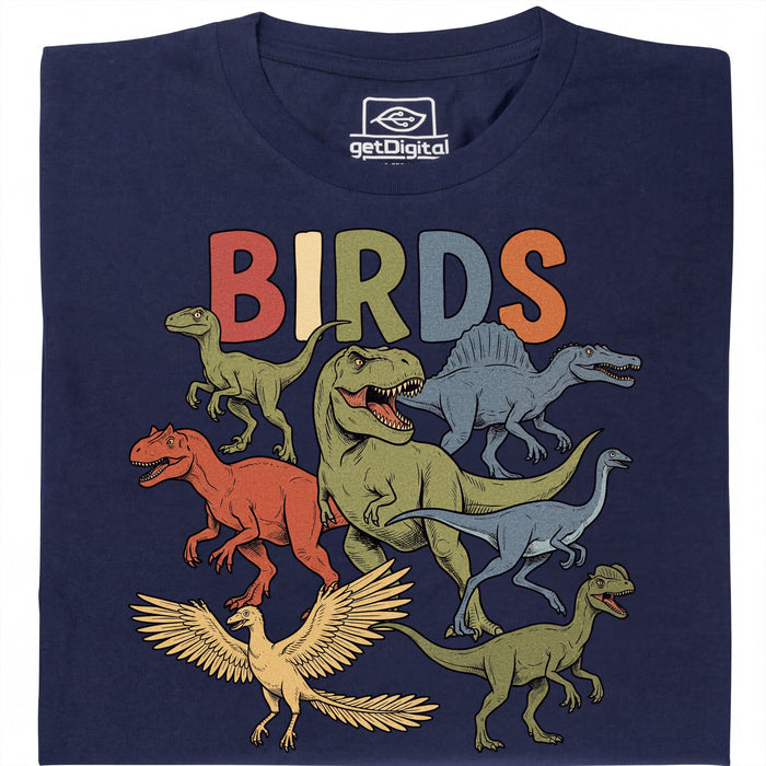 BIRDS - Vista frontal Camiseta Azul Marino