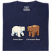 Cartesian Bear - Vista principal Camiseta Azul Marino