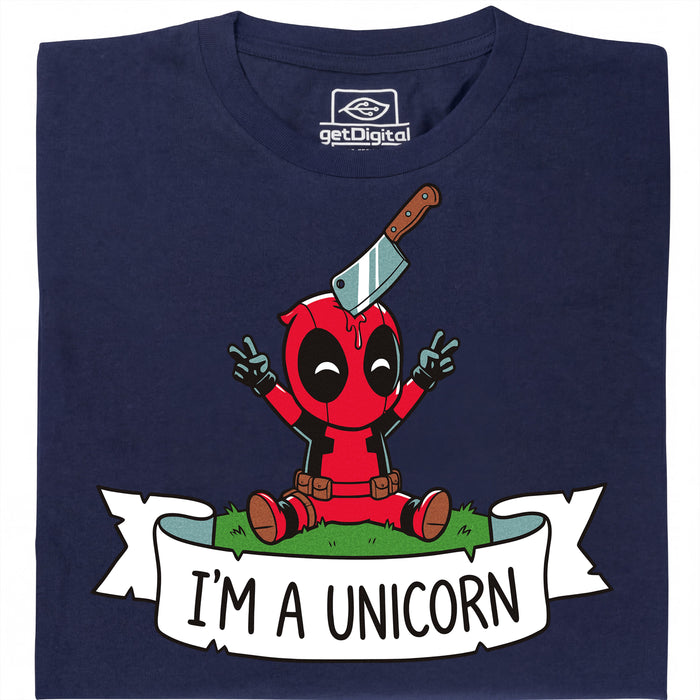 I'm a Unicorn - Vue de face T-Shirt Bleu marine