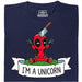 I'm a Unicorn - Vue de face T-Shirt Bleu marine