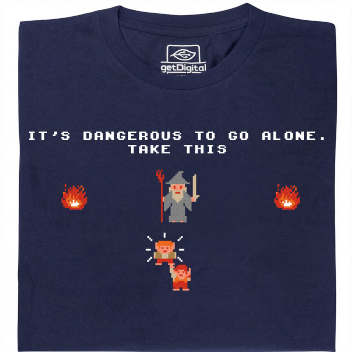 Take this Hobbit - Vista frontale T-Shirt Blu Navy