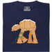 Stumbling Gingerbread - Gingerbread Walker in String Lights - Main View T-Shirt Navy Blue