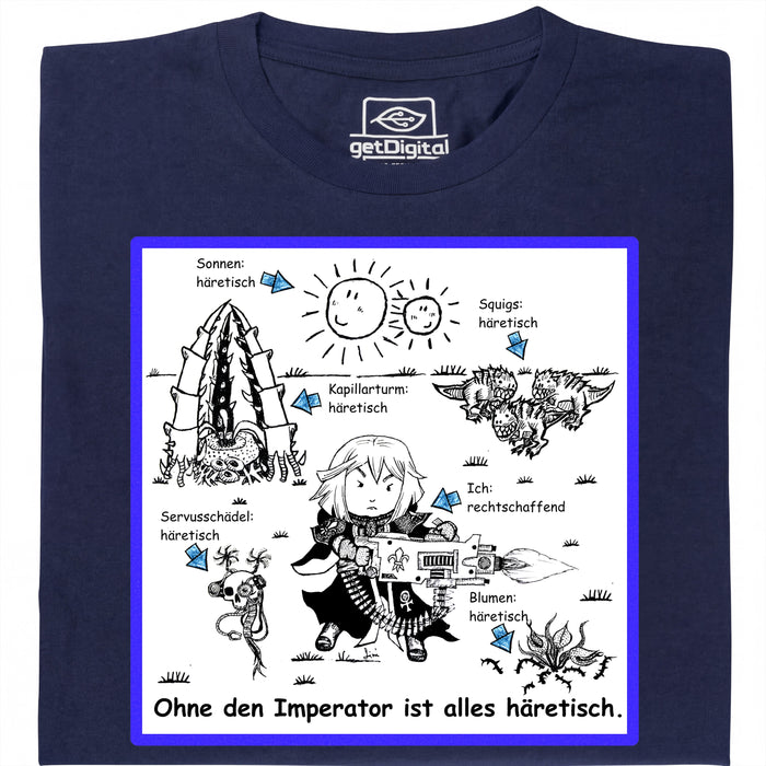 Tutto è Eretico! - Vista Principale T-Shirt Blu Navy