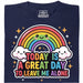 A Great Day To Leave Me Alone - Vue principale T-shirt Bleu marine