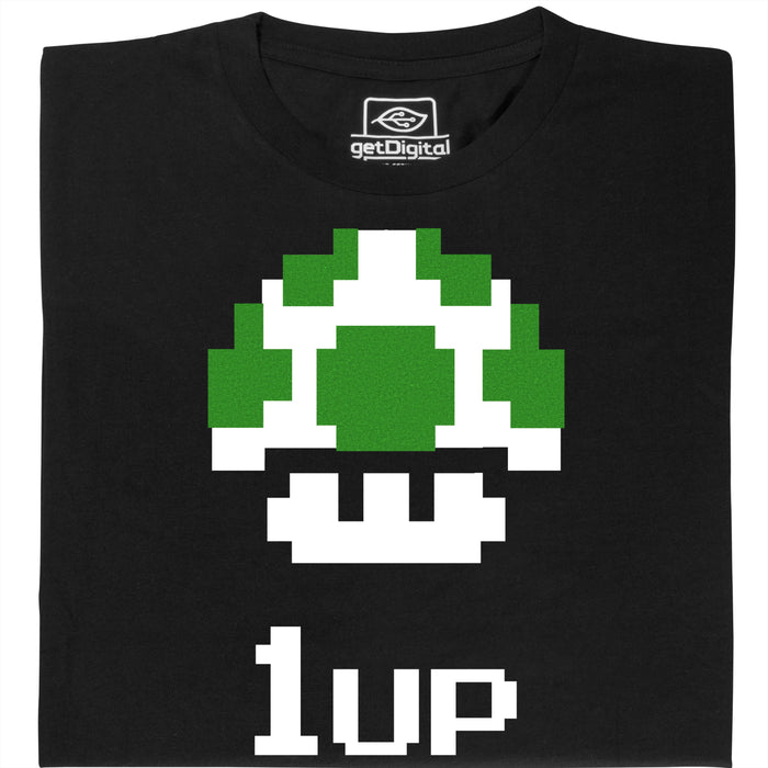 Shroom UP - Vista principal Camiseta Negro