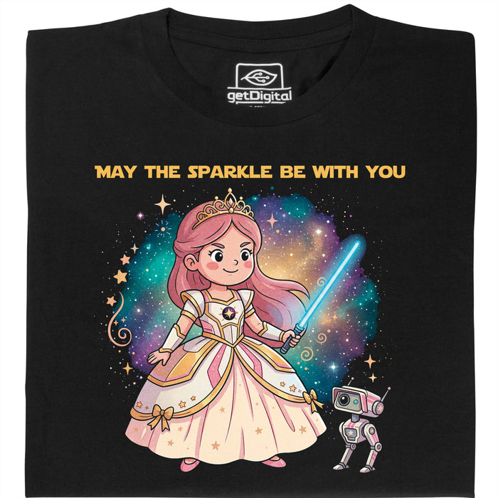 Princess &amp; The Sparkle - Vue principale T-Shirt Noir