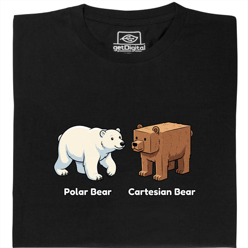 Cartesian Bear - Vue principale T-Shirt Noir