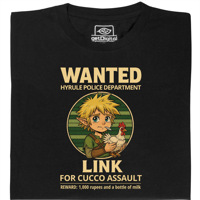 Wanted for Cucco Assault - Vista Principale T-Shirt Nero