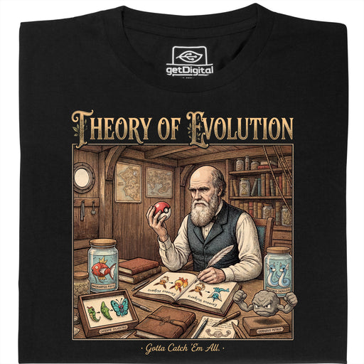 Theory of Evolution - Vista principal Camiseta Negro