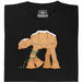 Stumbling Gingerbread - Gingerbread Walker in String Lights - Main View T-Shirt Black