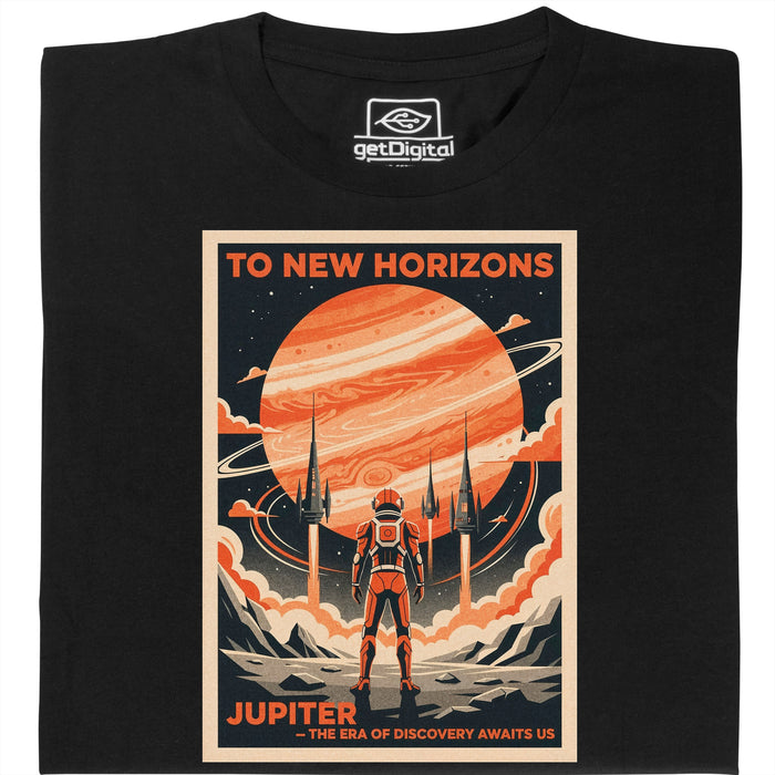 To New Horizons - Vue principale T-shirt Noir