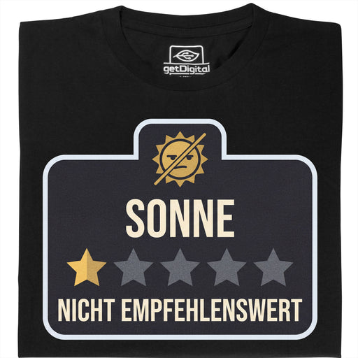 Soleil - Non Recommandé - Vue Principale T-Shirt Noir