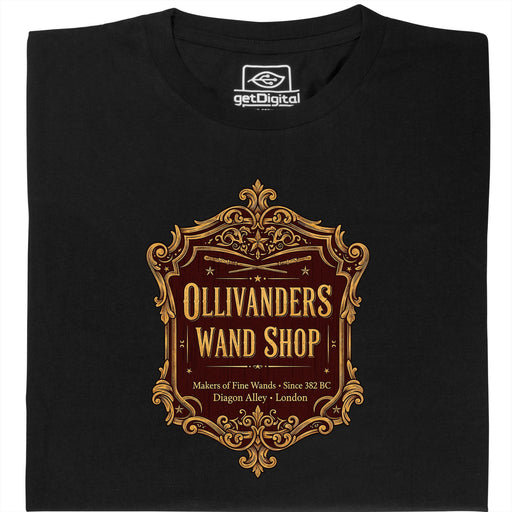 Ollivanders Wand Shop - Vue principale T-shirt Noir