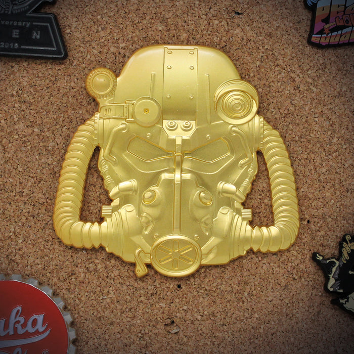 Fallout Sammlerpin: Vergoldeter Power-Armor-Helm