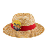 Réplique de chapeau de paille One Piece avec bracelet en cuir