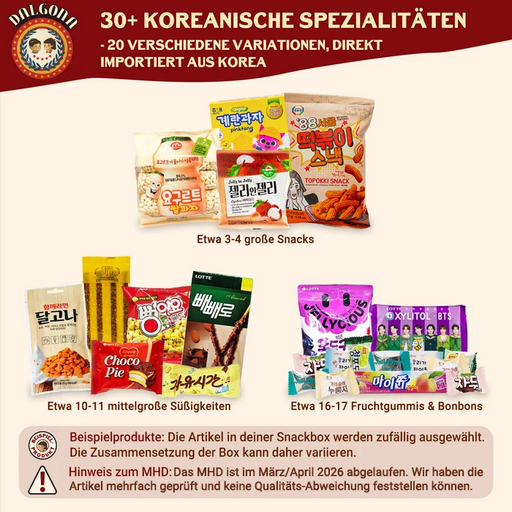 Boîte Snacks Dalgona Corée "Sauvetage" - Gratuit au lieu de jeter