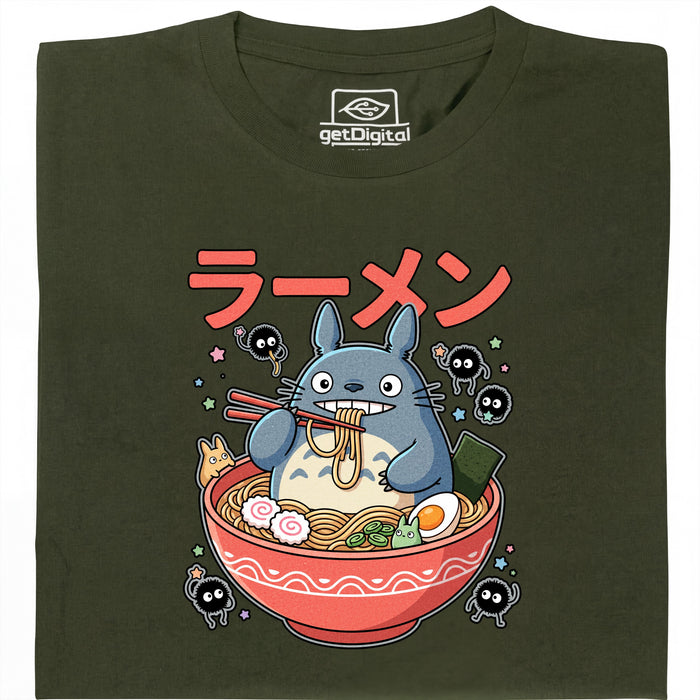 Ramen del Espíritu del Bosque - Vista principal Camiseta Verde oscuro