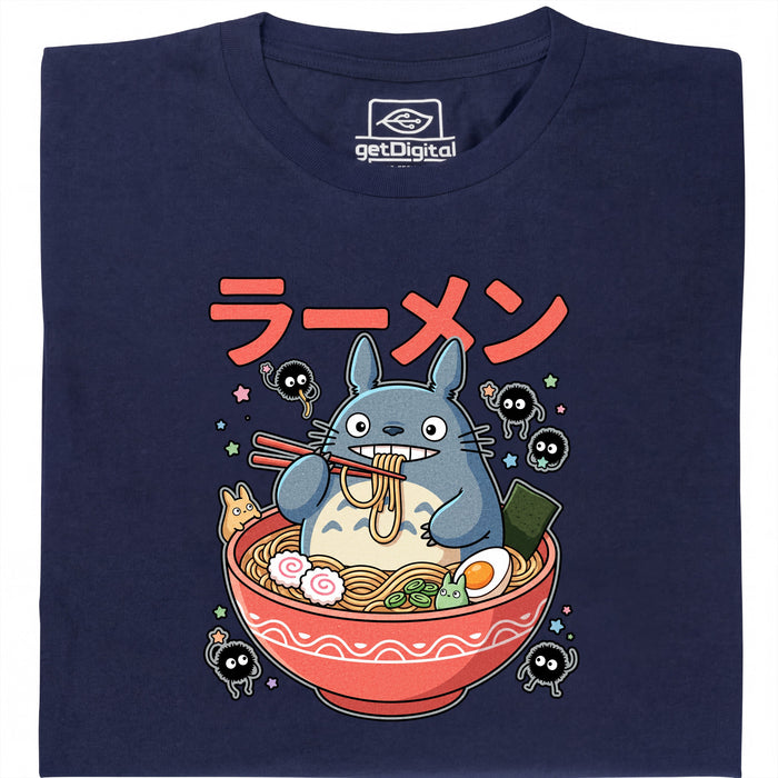 Ramen del Espíritu del Bosque - Vista principal Camiseta Azul marino