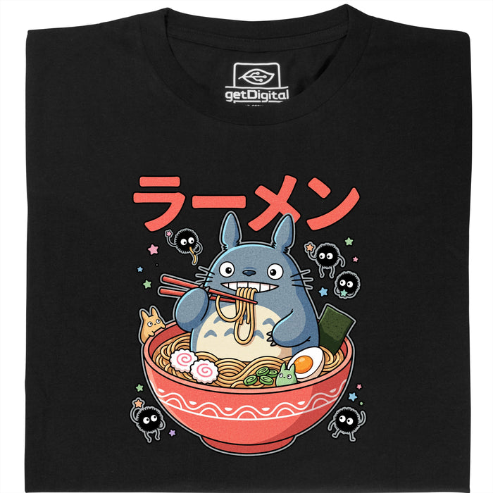 Ramen del Espíritu del Bosque - Vista principal Camiseta Negro