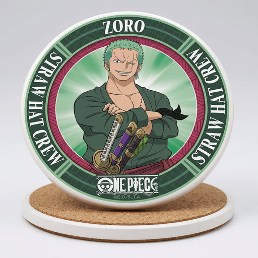 Dessous de verre en céramique One Piece motif Roronoa Zoro