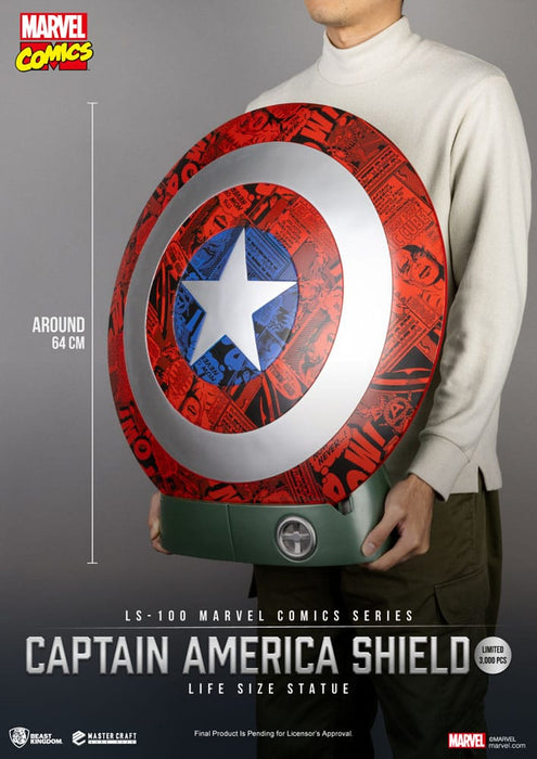 Bouclier de Captain America grandeur nature (édition comics)