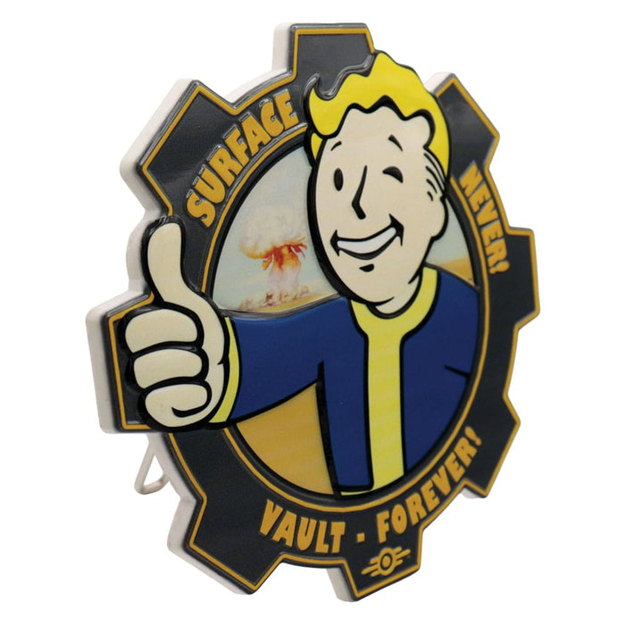 Plaque en résine Fallout Vault Boy (Surface Never, Vault Forever)