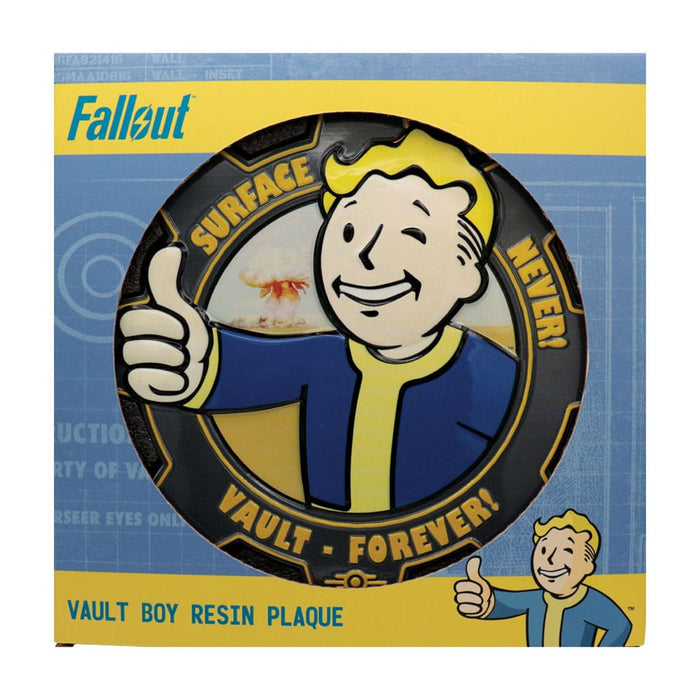 Plaque en résine Fallout Vault Boy (Surface Never, Vault Forever)