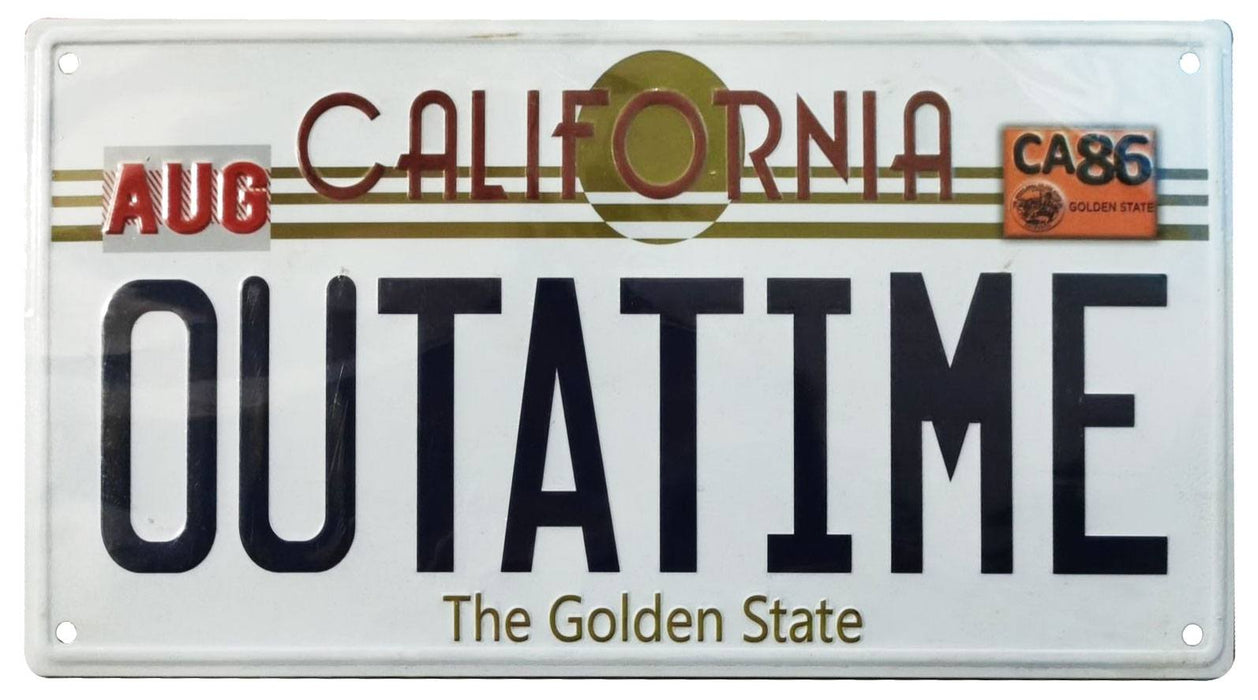 Back to the Future Metalen bord Outatime