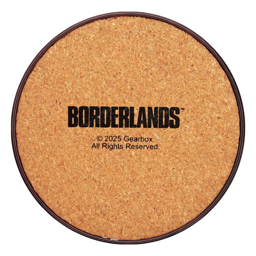 Borderlands Lot de 4 sous-verres (métal, dos en liège)