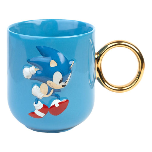 Sonic 3D Mug with Golden Ring Handle