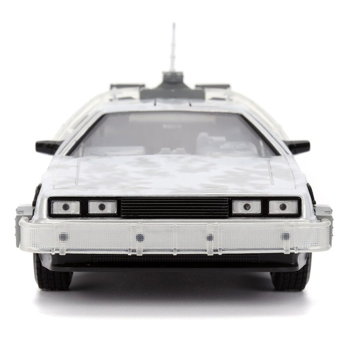 Retour vers le futur voiture miniature DeLorean (édition Frost)