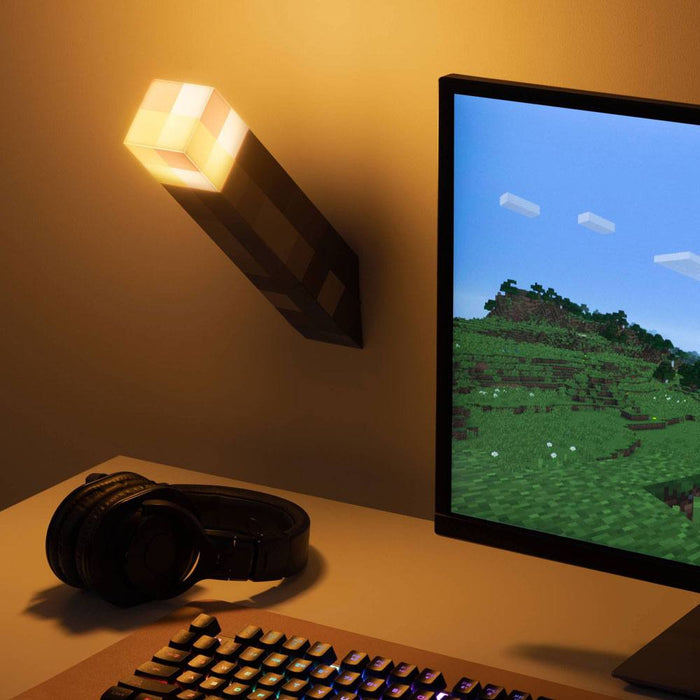 Minecraft Fackel-Lampe (für Tisch und Wand)