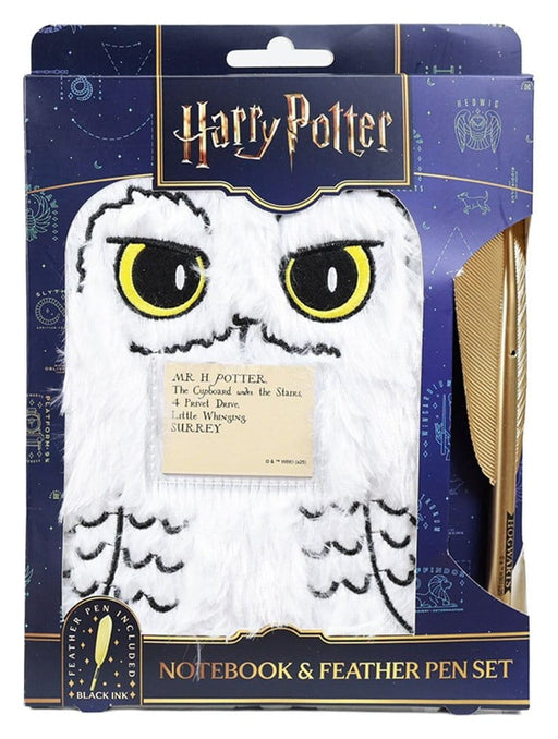 Harry Potter Plush Notebook Hedwig with Quill Pen