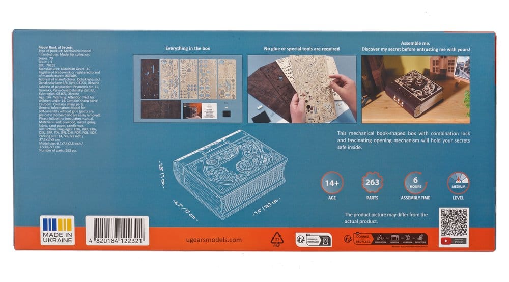 Kit di modellismo in legno Libro dei segreti